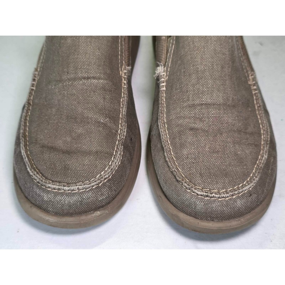 Crocs Santa Cruz 2 Luxe Men's Shoes Size 9 Beige Tan Canvas Slip On Loafers - Picture 10 of 11